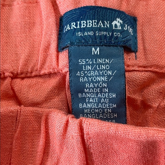 Coral Women's Elastic Waist Braided Woven Belt Linen Shorts size medium - Picture 2 of 4